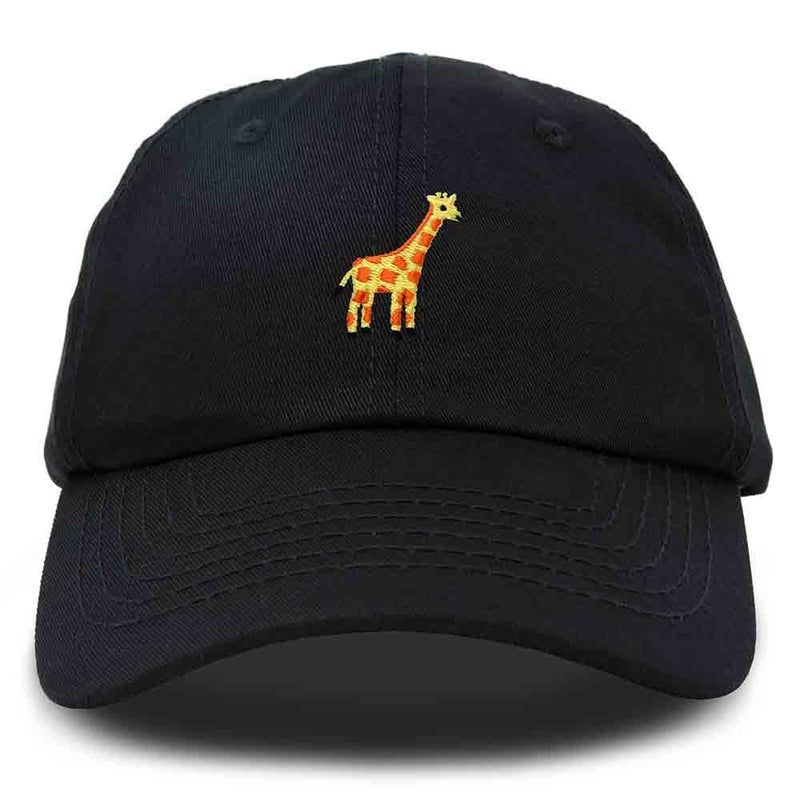 DALIX Giraffe Embroidered Dad Hat Cotton Baseball Cap Women in Black - Image 1